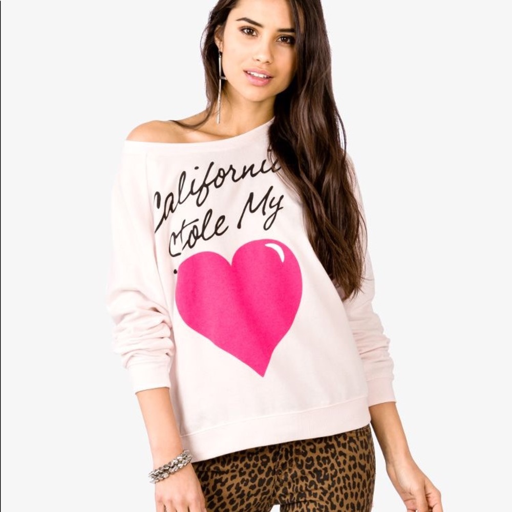 Long sleeve sweatshirt light pink